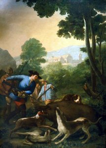 A caça ao javali de Francisco de Goya